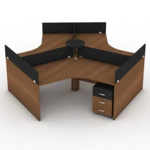 3 Persons Cubicle Workstation Desk